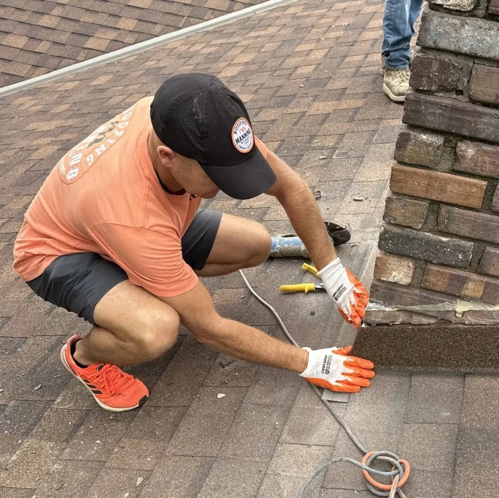 Roof repair being done as a part of the Maintenance Program