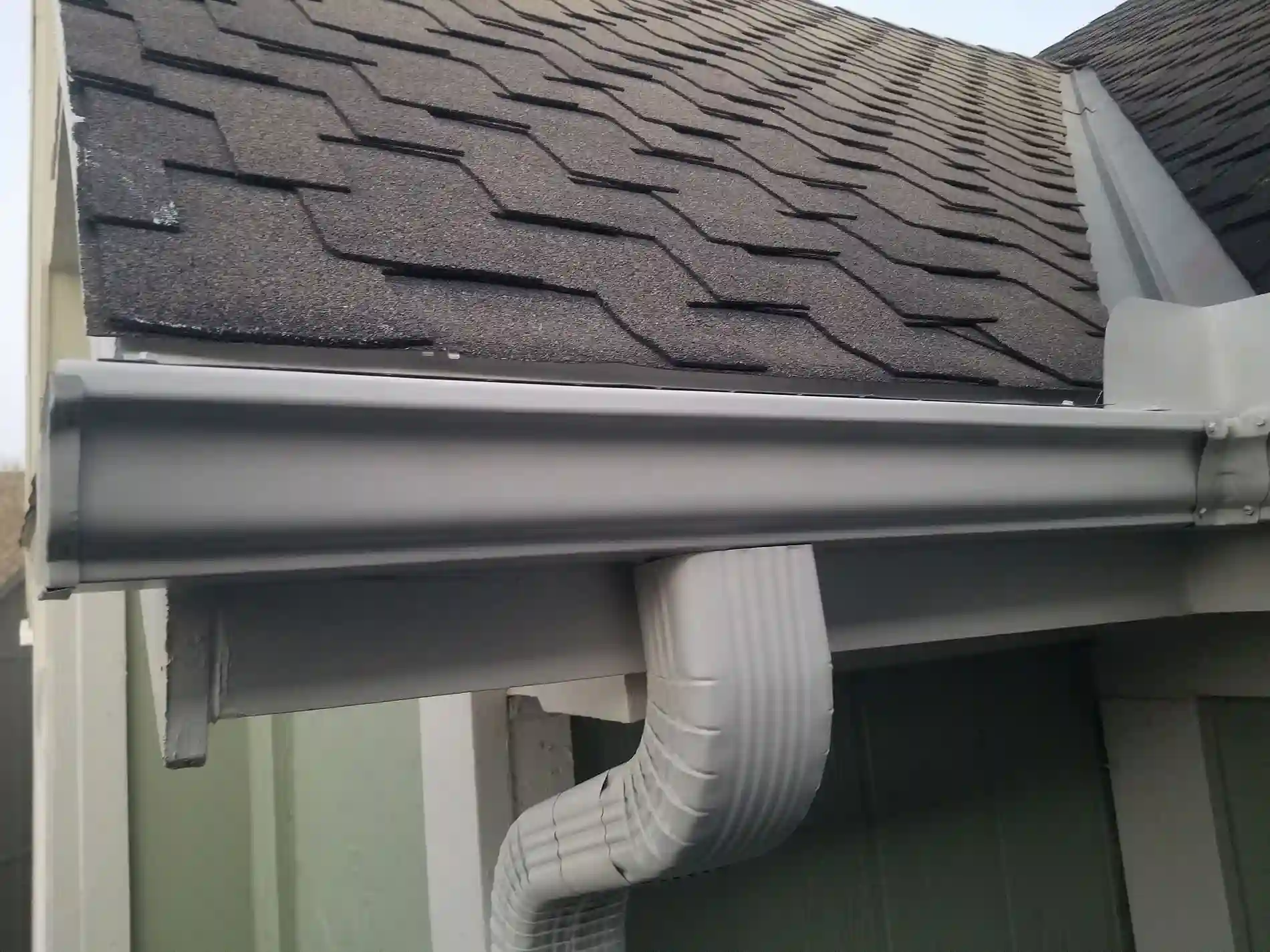 Close-up photo of gutters